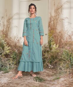 Blue Pure Mal cotton Long Kurta | VLSC801