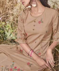 Brown Pure Mal Cotton Long Kurta | VLSC803