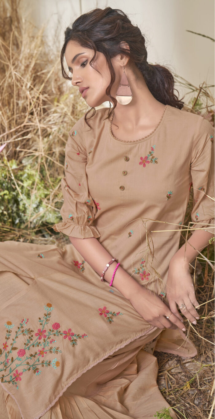 Brown Pure Mal Cotton Long Kurta | VLSC803