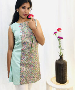 Green Chanderi Short Kurta | G-2021B