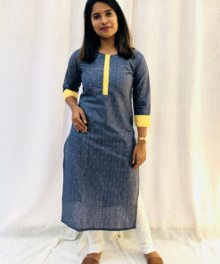 Blue Chanderi Kurta | G-3265H