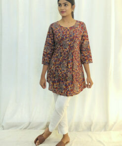 Maroon Cotton Short Kurta | G-2023D |