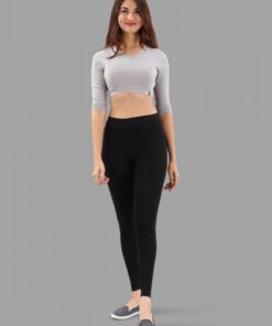 Twinbirds Black Plus Ankle Legging | 1504V008