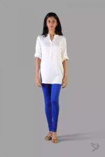 Twinbirds Laser Blue Women Churidar Legging | Radiant Series | 1503V0013