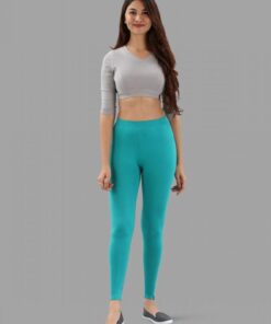 Twinbirds Lapis Green Women Ankle Legging - Radiant Series | 1504V0024