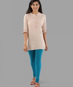 Twinbirds Pagoda Blue Women Churidar Legging | Radiant Series | 1503V0018