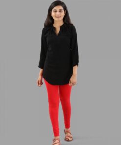 Twinbirds Tomato Red Women Churidar Legging | Radiant Series | 1503V0038