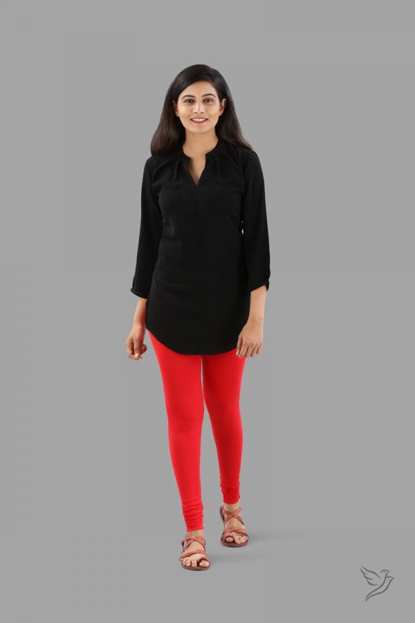 Women's Sequin Work Black Kurta - Divena | Red leggings, Kurti, Black cotton