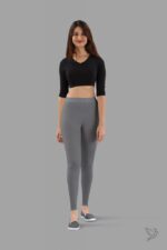 Twinbirds Steel Grey women Ankle Legging | Radiant Series | 1504V009