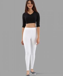 Twinbirds Pearl White Ankle Legging | 1504V001