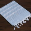 Slate Grey Plain Linen Cotton Saree | LX0006E