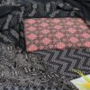 Pure Cotton Material | Black & Pink | 009