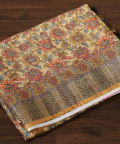 Linen cotton saree | Mustard | PX0007