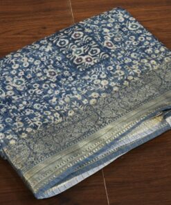 Chanderi Cotton Silk Saree | Blue | PX0095 B