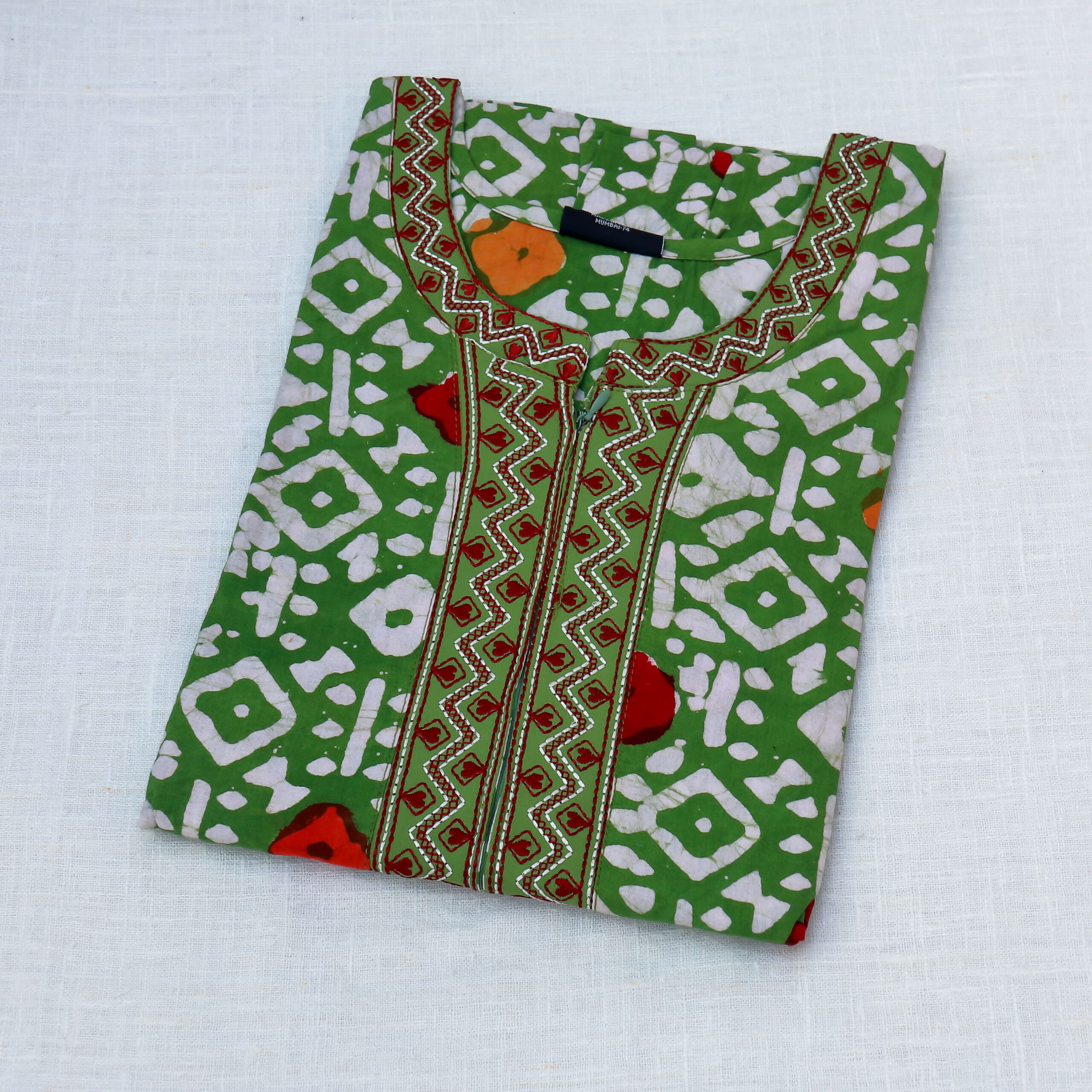 XL Batik Cotton Nighty With Embroidery | JS0024