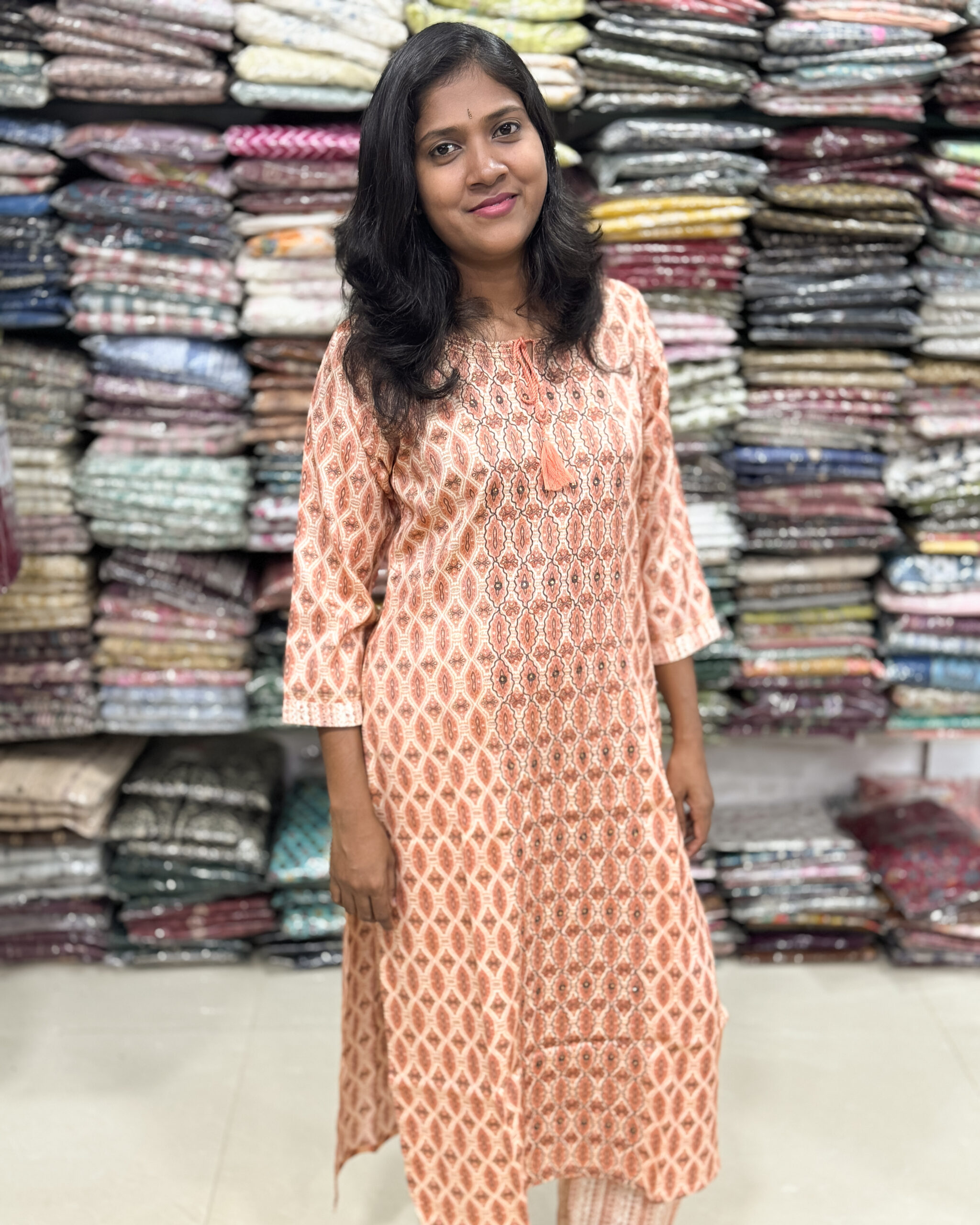 A Good quality Rayon salwar top is decorated with embroidery work that you can wear for any occasion, has a elastic rayon waist pant. It is suitable for both hand wash and machine wash.