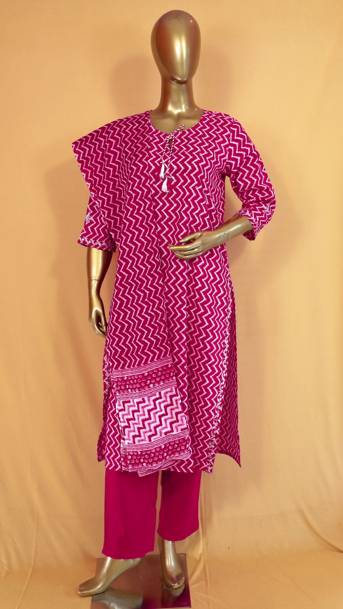 Cotton Salwar Suit with Duppatta | Pink | YT0010A