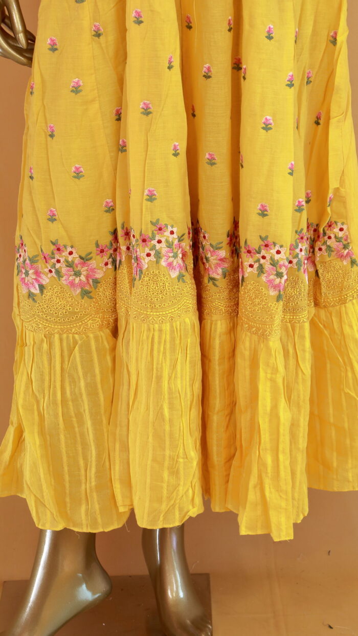 Mul Cotton Gown With Dupatta