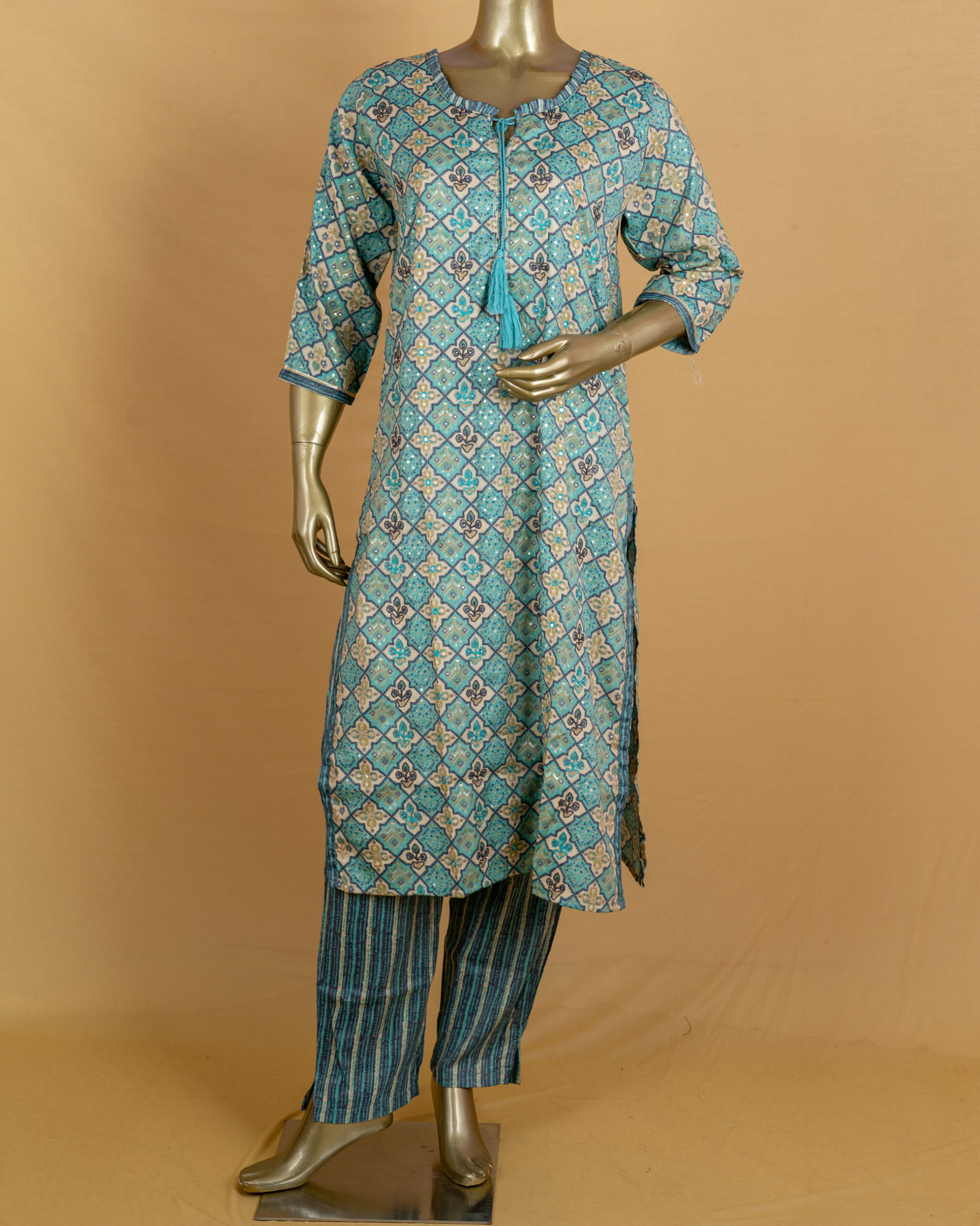 Rayon Salwar Suit | Blue | DD0152B
