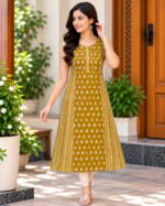 Cotton A-line Kurti for women