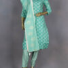 Muslin Salwar Suit With Dupatta | Green | DD0189