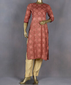 Maroon Straight Kurta | DD0146