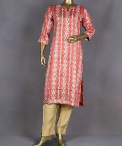 Collared Kurta With Embroidery | DD0177