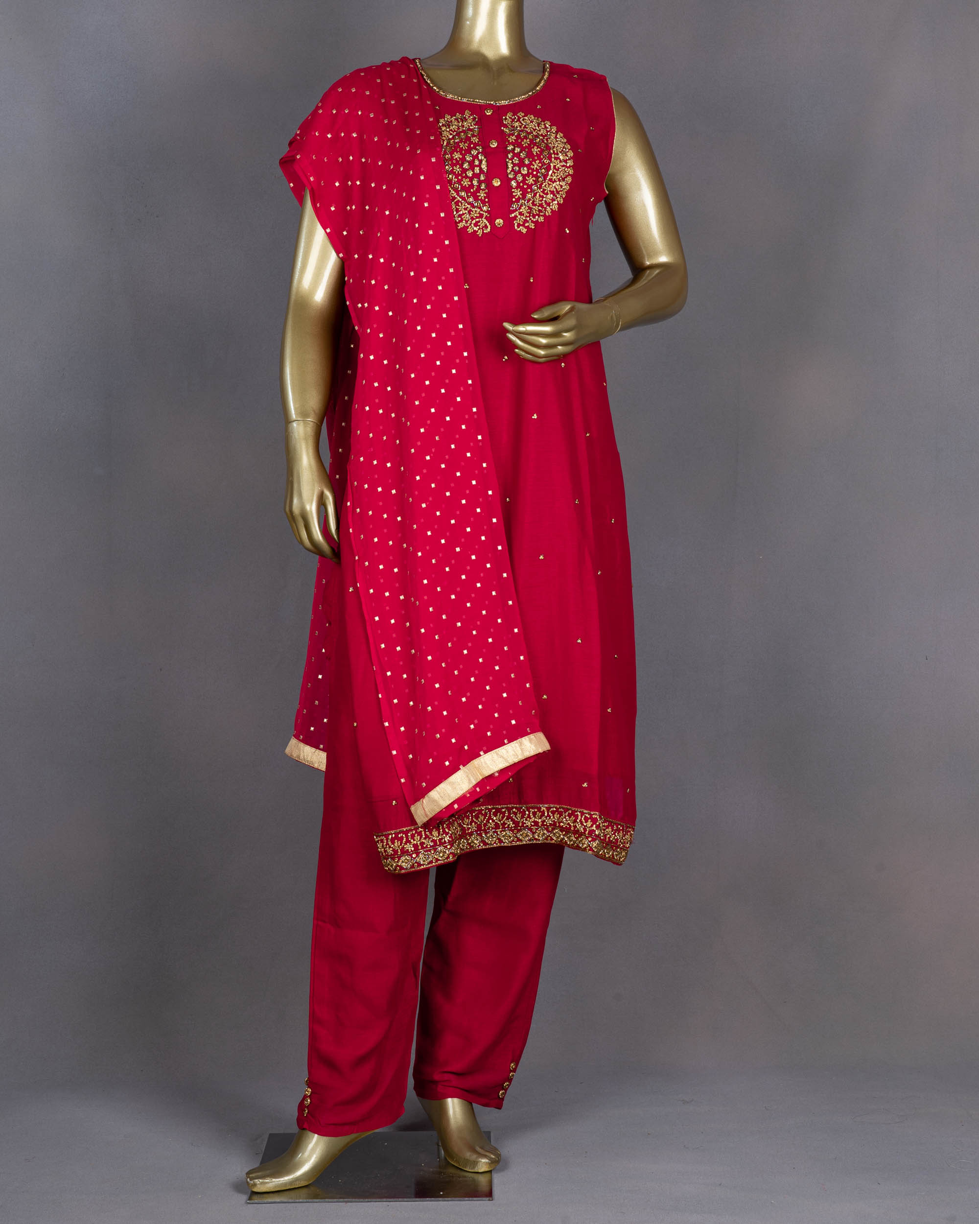 Salwar Suit with Dupatta | Pink | AV0007
