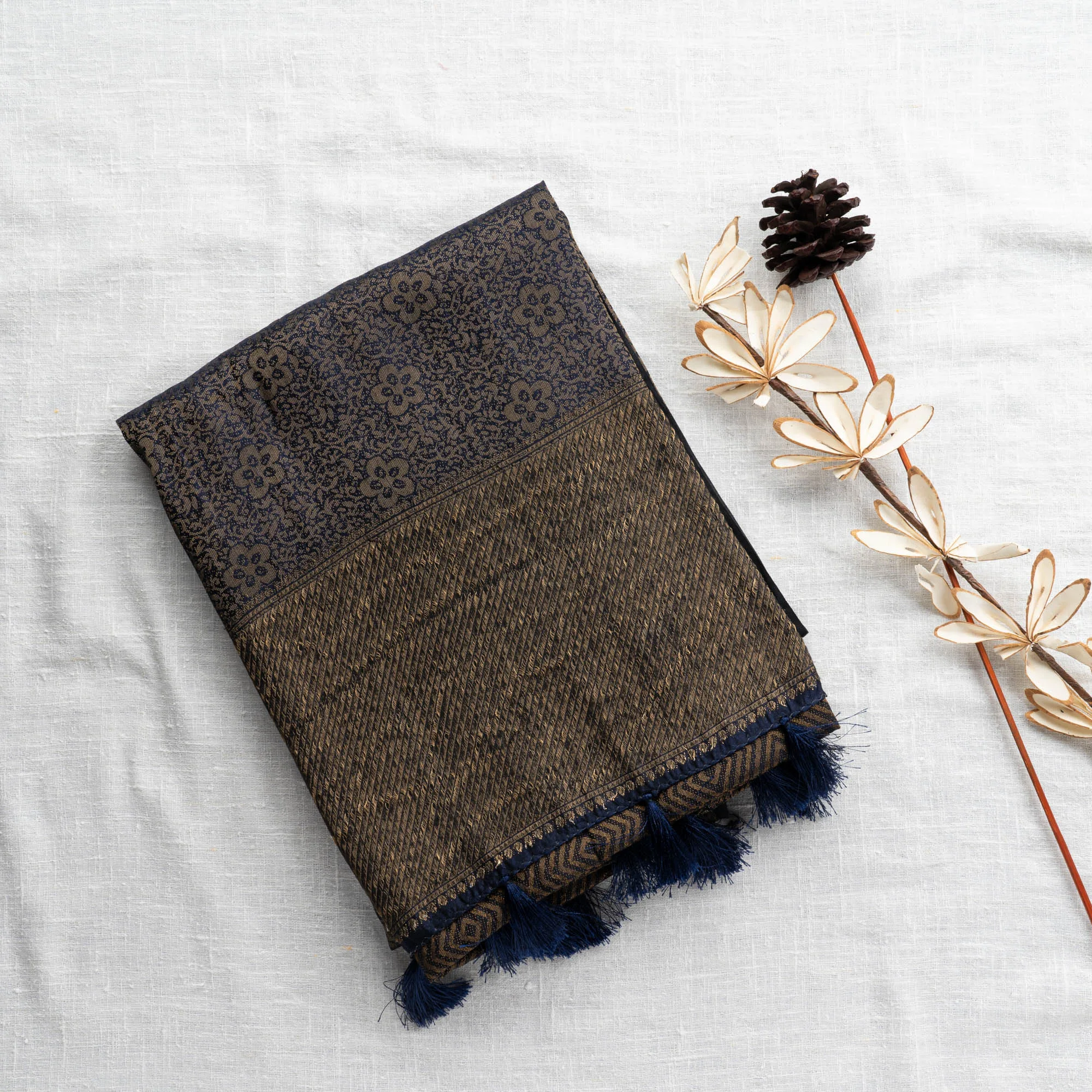 Brocade Silk | Navy | PX0151