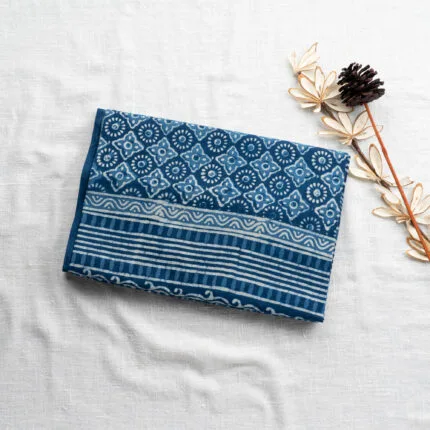 Handblock Mul Cotton | Indigo | LC0002