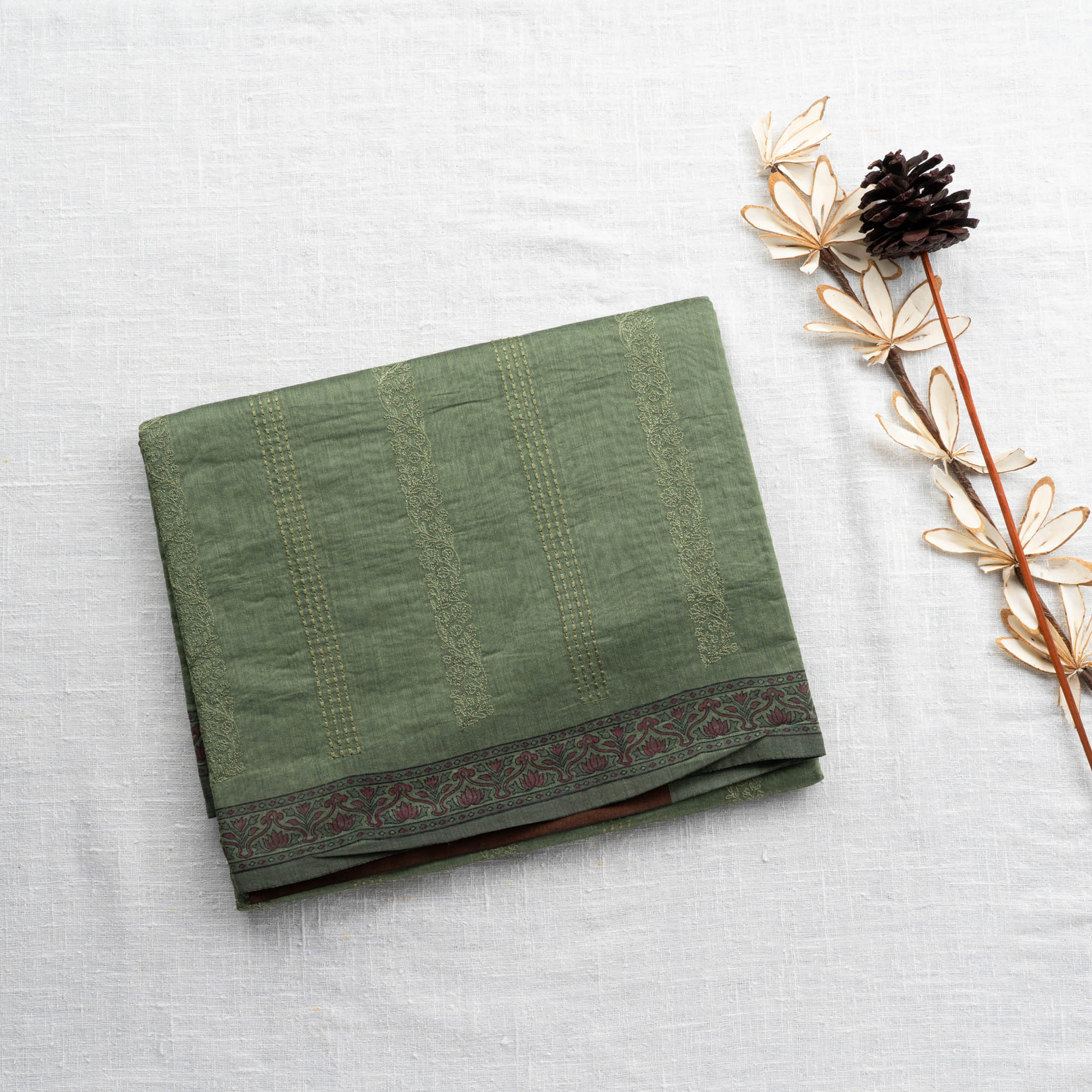 Beautiful Cotton Silk Saree | Green | YN0019
