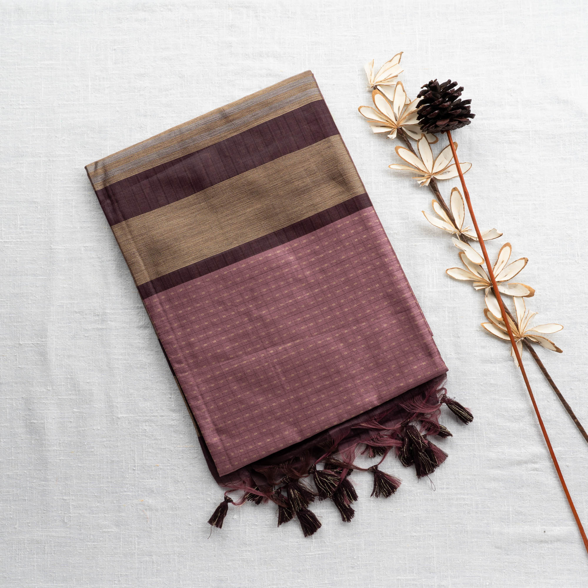 Blended Silk Saree | Purple | HR0010