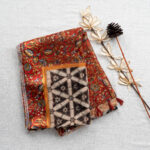 Cotton Silk Weaving with Satin Border | Black | PX0179