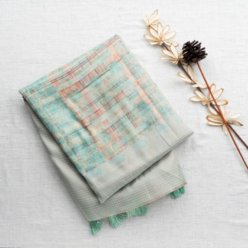 Printed Chanderi Cotton | Green | PX0117