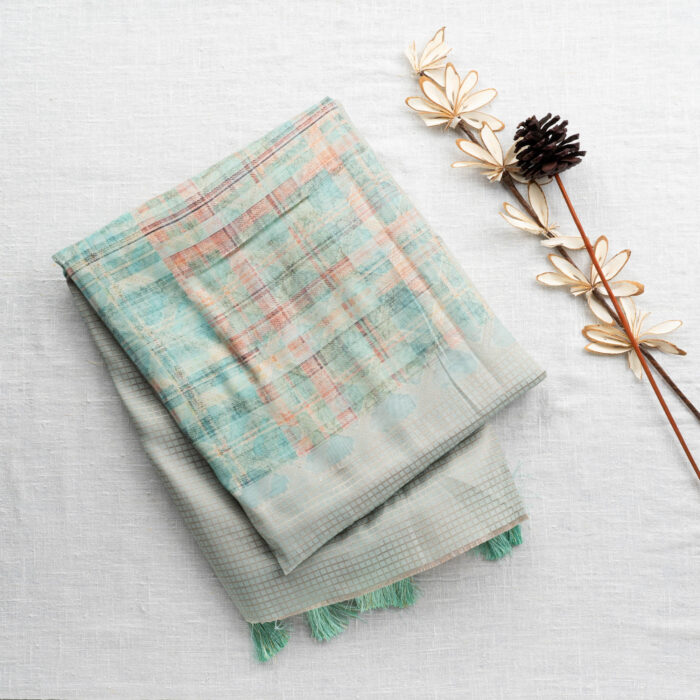 Printed Chanderi Cotton | Green | PX0117