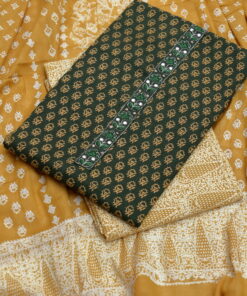 Ethnic Pure Cotton Salwar Material | Green | DE0016