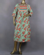 Pleated Kurta | Green | AB0004