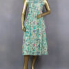 Elegant Ethnic Gown/Dress | Floral Printed Flared | Green | DD0196
