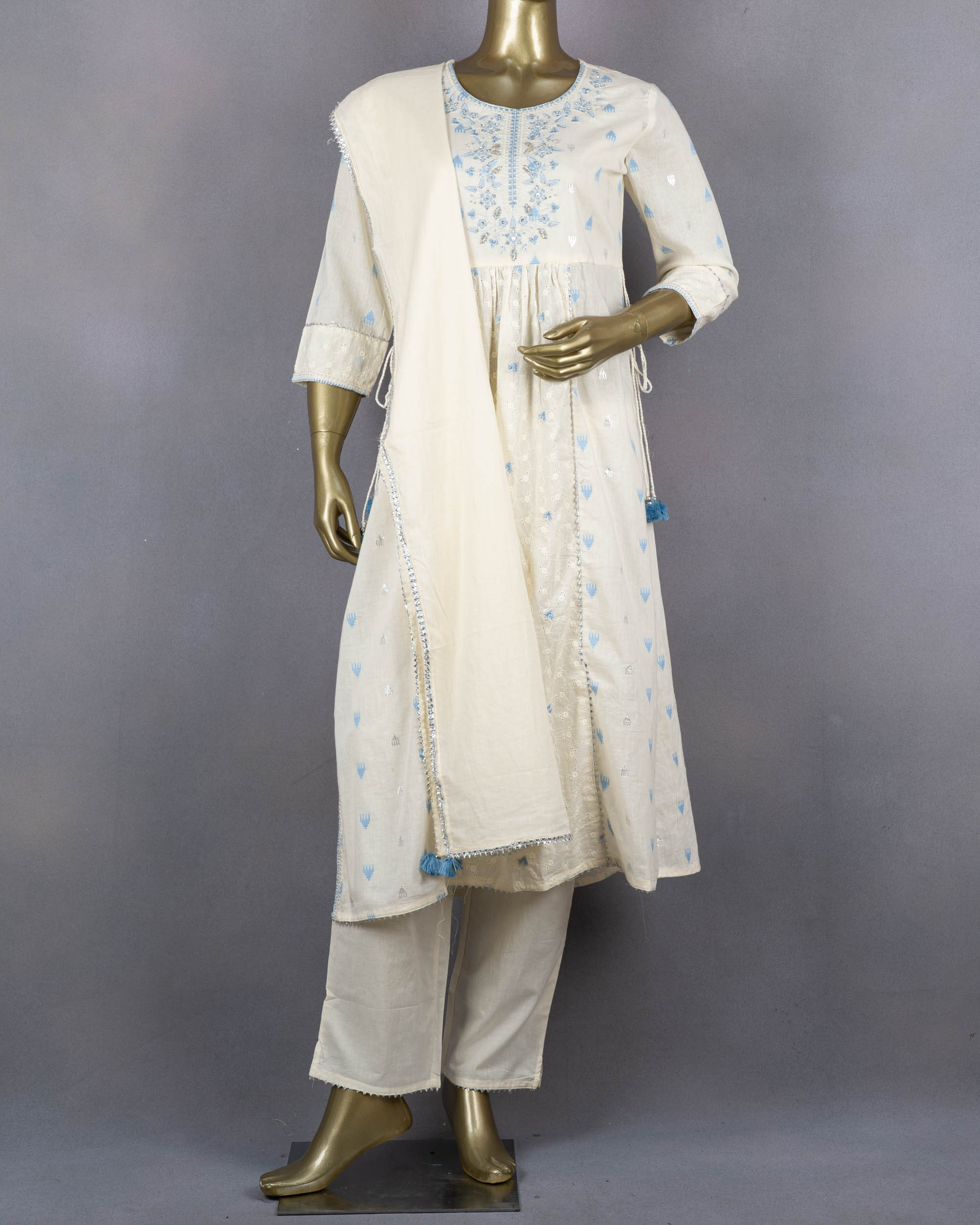 Ethnic Salwar Suits | Cream | QB0004