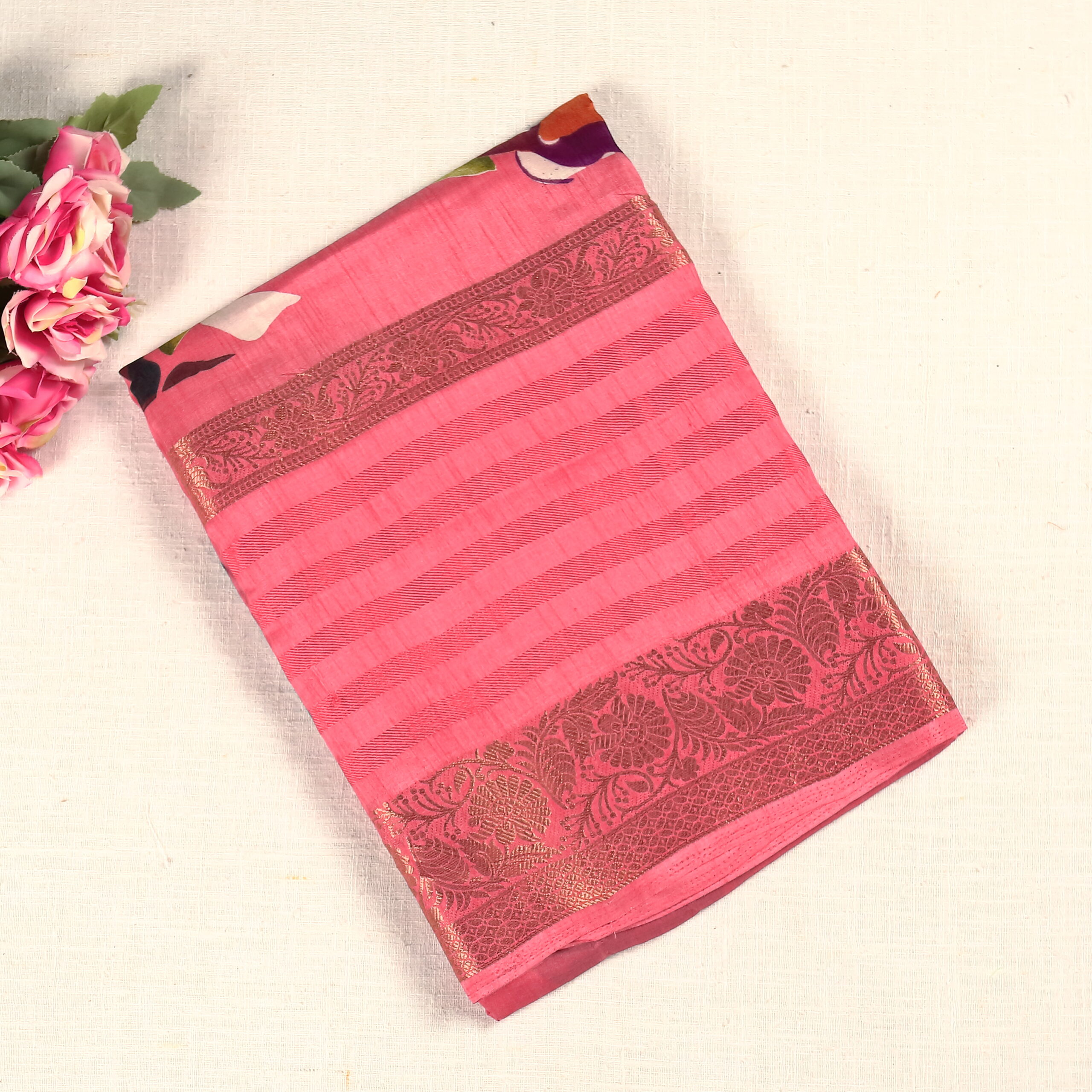 Fancy Dola Silk Saree | Pink | OW0015