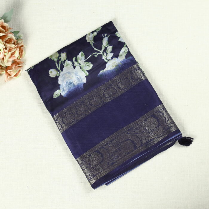 Fancy Silk Saree - Indigo
