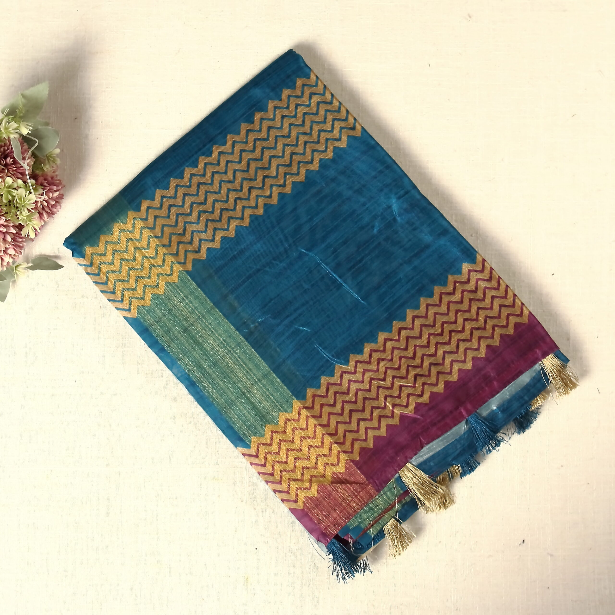 Chappa Silk Saree | Sky Blue | OW0011