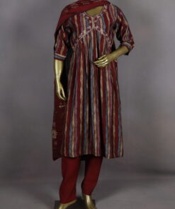 Muslin Salwar Suits | Maroon | MB0010