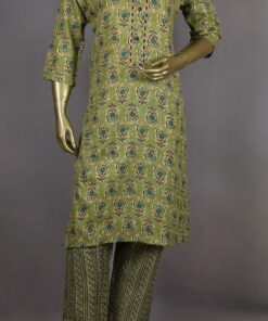 Rayon Kurta Pant Sets | Green | MB0001