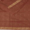 Embossed Cotton Saree | Brown | LX0014