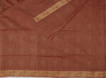 Embossed Cotton Saree | Brown | LX0014