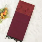 Embossed Cotton Saree | Pink | LX0013