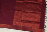 Beautiful Embossed Cotton Saree | Pink | LX0013 - Image 3