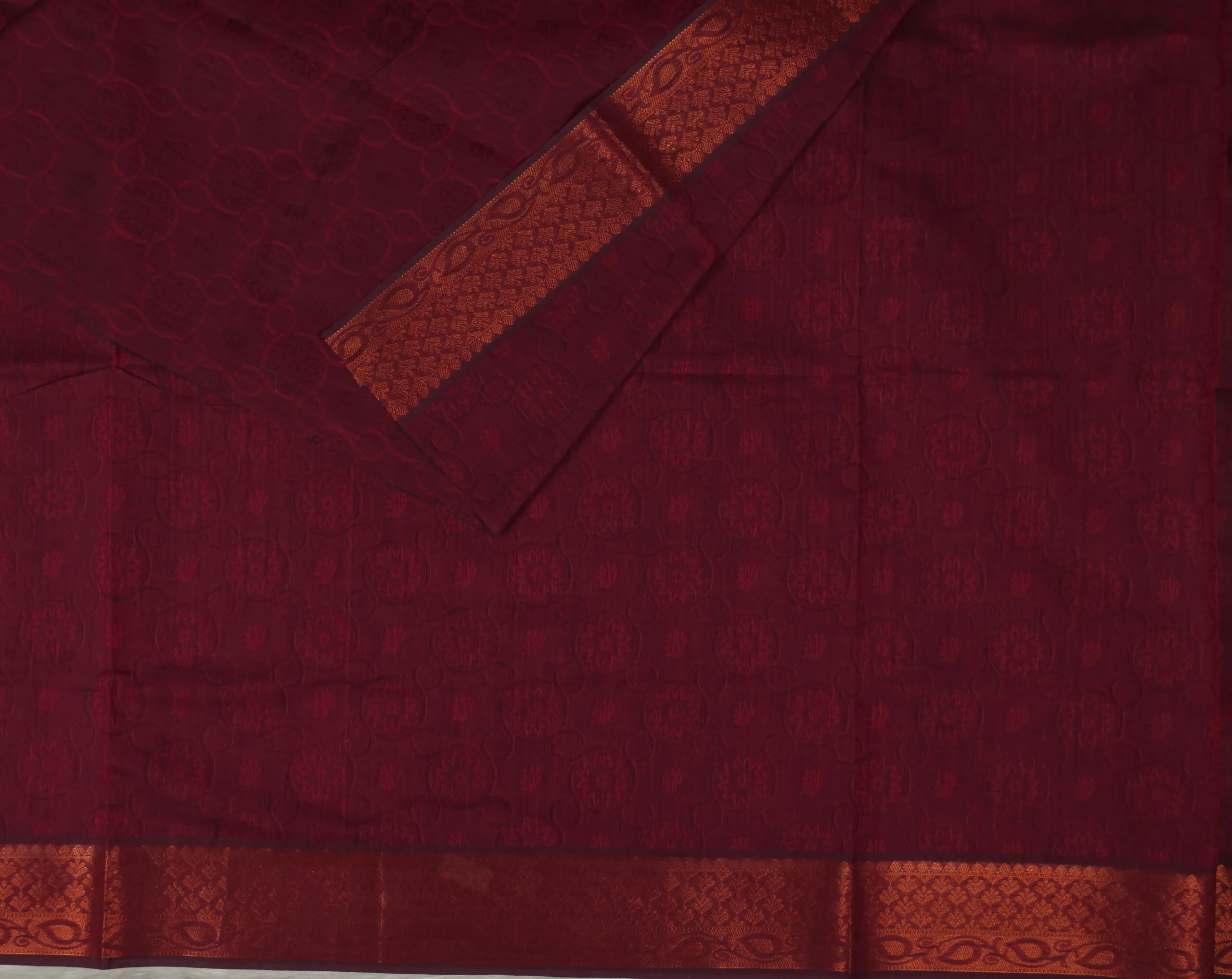 Embossed Cotton Saree | Pink | LX0013
