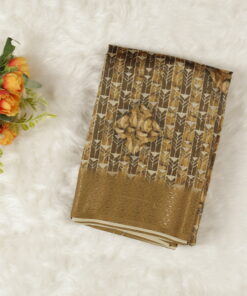 Paper Silk Saree | Mustard | PX0008